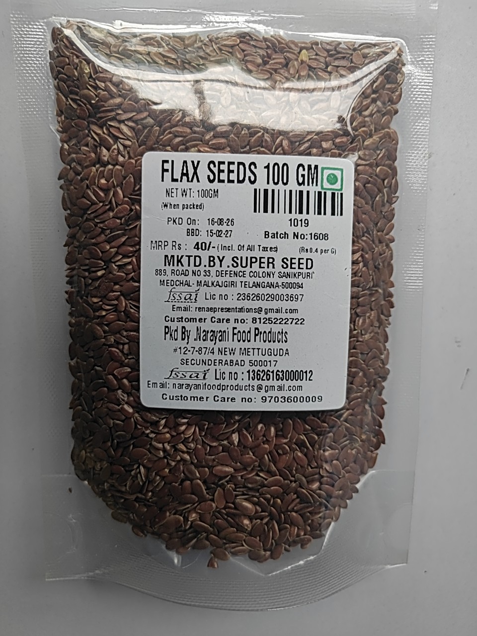 Roasted Flax Seeds / Alsi / Avise ginjalu 100 Gm